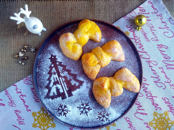 Булочки-бантики на Новый год — ароматная и вкусная выпечка Булочки-бантики на Новый год — ароматная и вкусная выпечка14